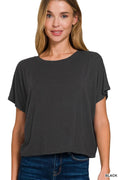 zenana-round-neck-short-sleeve-cropped-t-shirt-1 image 1