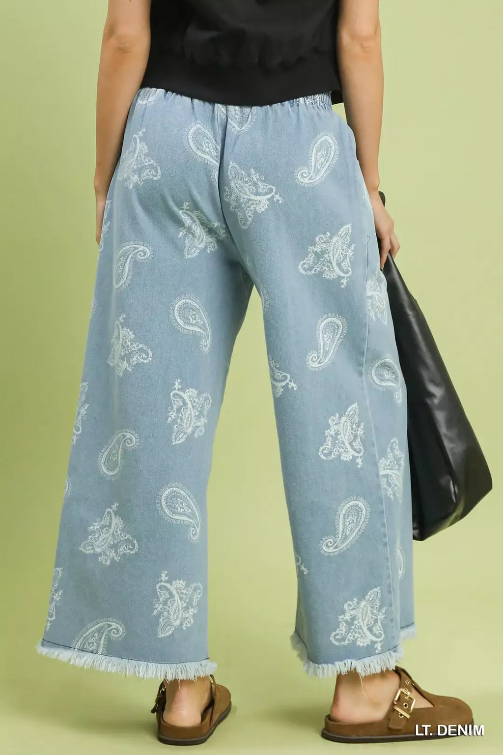 umgee-denim-paisley-wide-leg-pants-1 Image 3