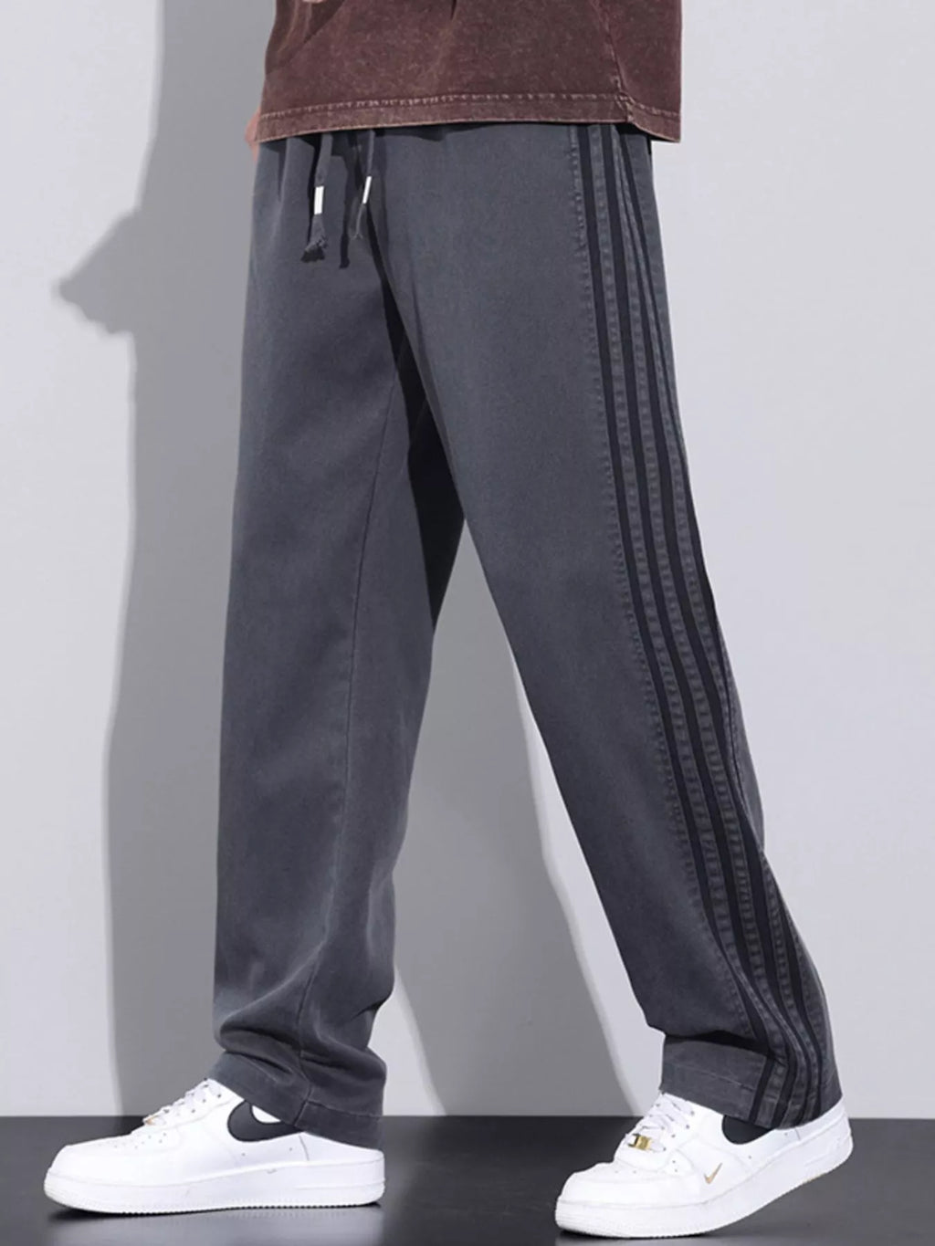 Men's Plus Size Casual Loose Fit Stripes Pants | Tampa Bay Discounts