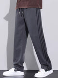 Men's Plus Size Casual Loose Fit Stripes Pants | Tampa Bay Discounts