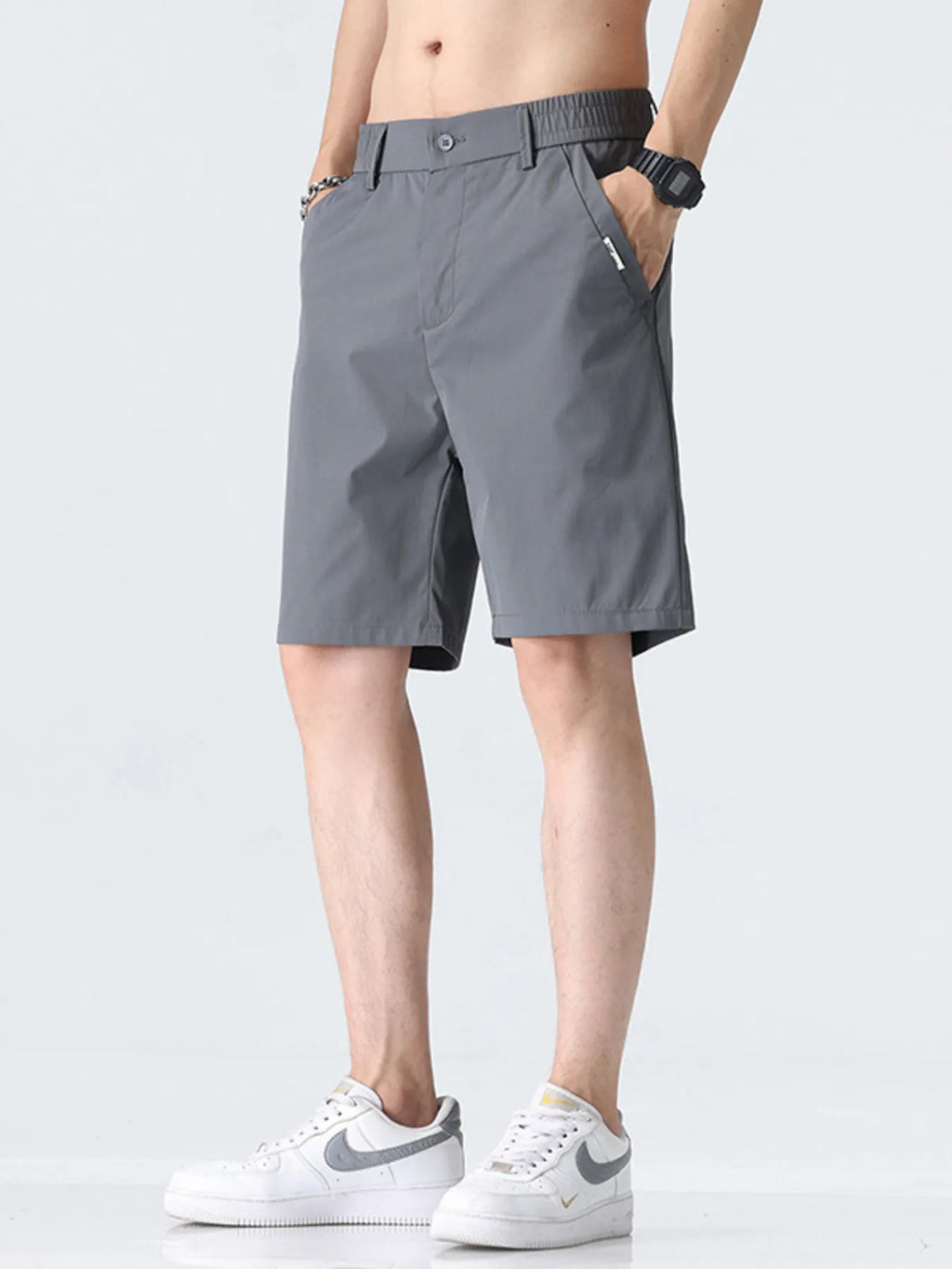 Men's Plus Size Elastic Waistband Shorts with Pockets | Tampa Bay Discounts