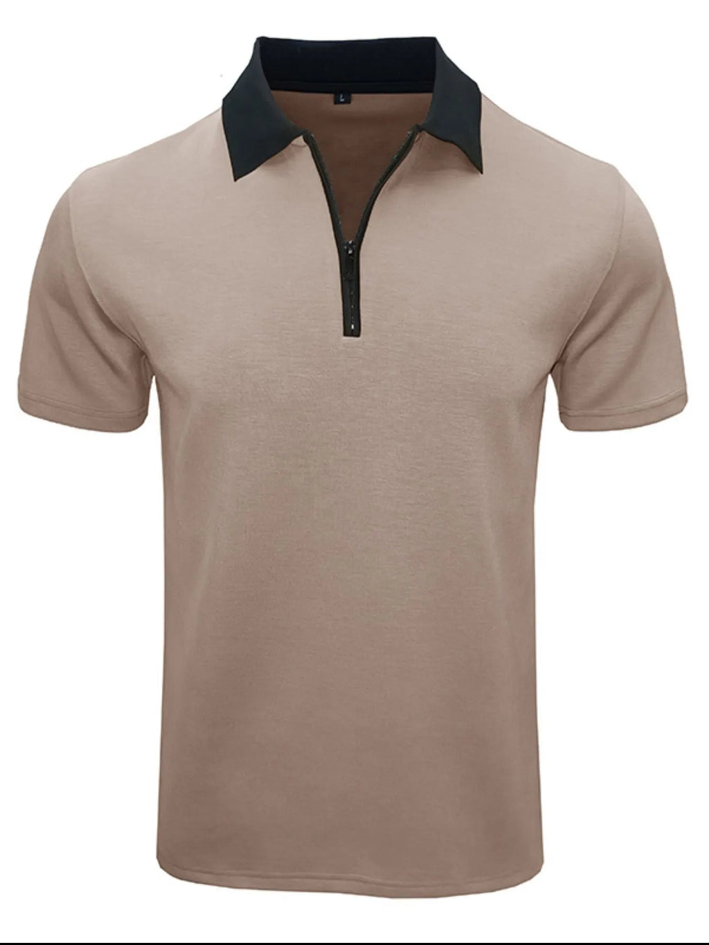 Men's Contrast Collar Quarter-Zip Polo Shirt | Tampa Bay Discounts