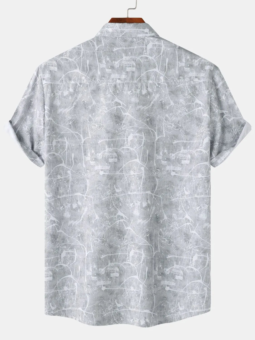 Men's Printed Short Sleeve Button Down Shirt | Tampa Bay Discounts