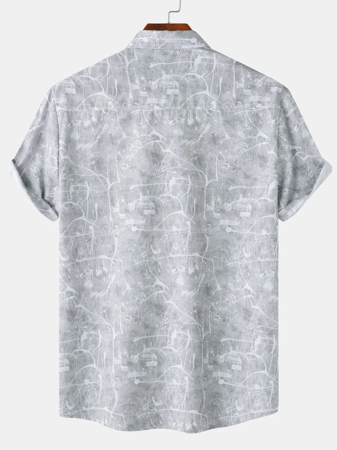 Men's Printed Short Sleeve Button Down Shirt | Tampa Bay Discounts