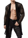 Men's Openwork Open Front Long Sleeve Cover-Up | Tampa Bay Discounts