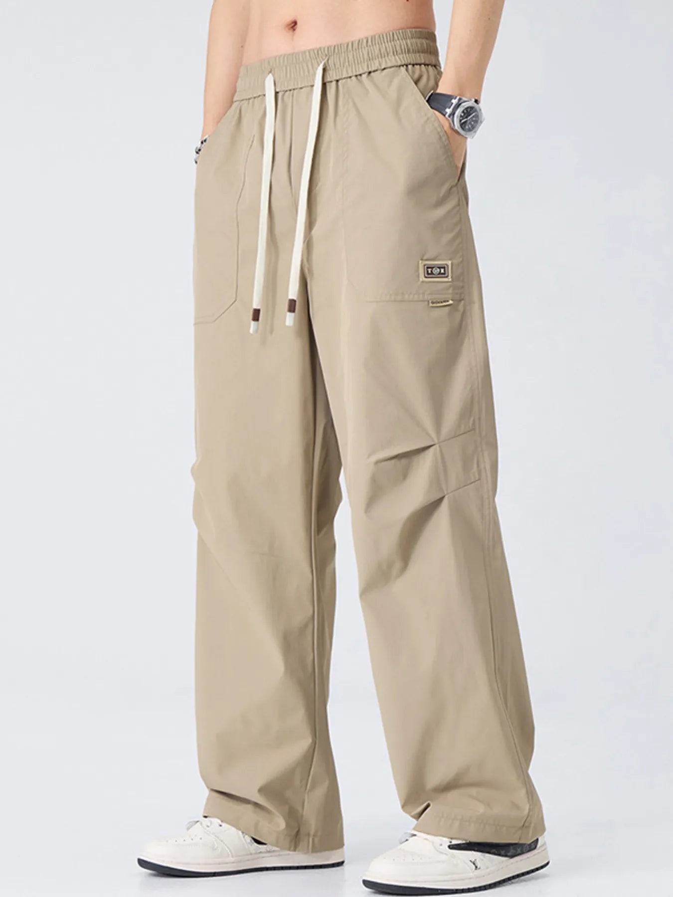 Men's Plus Size Casual Wide Leg Cargo Pants | Tampa Bay Discounts
