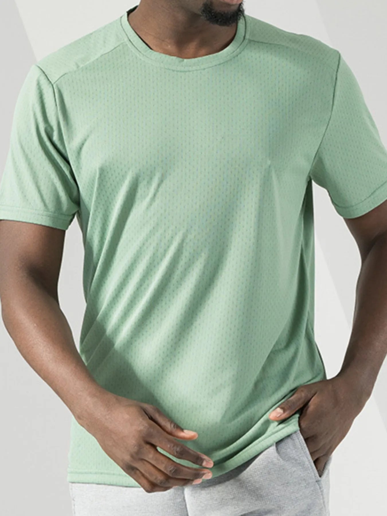 Men's Plus Size Round Neck Short Sleeve Active T-Shirt | Tampa Bay Discounts