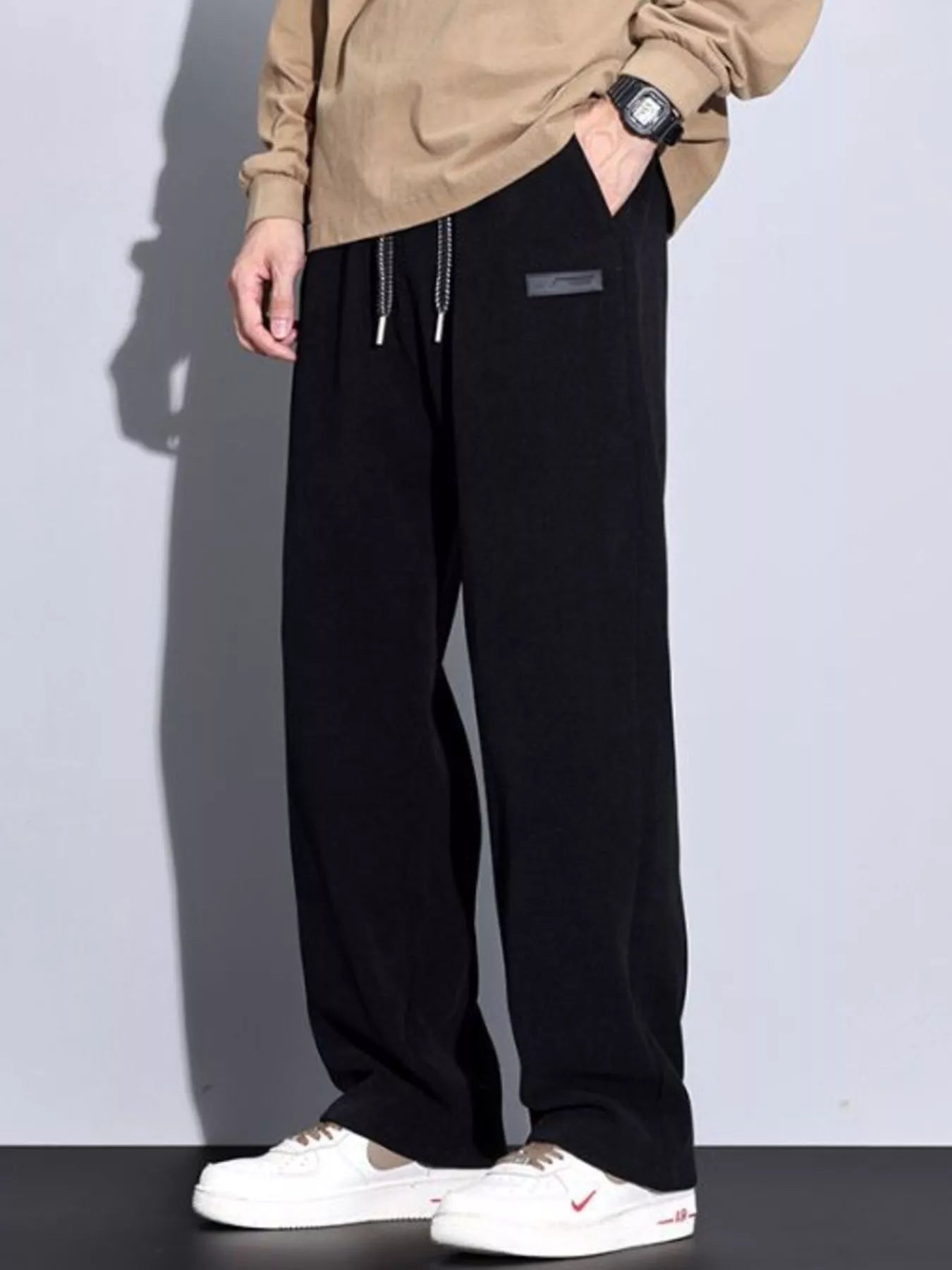 Men's Plus Size Wide Leg Casual Drawstring Pants | Tampa Bay Discounts