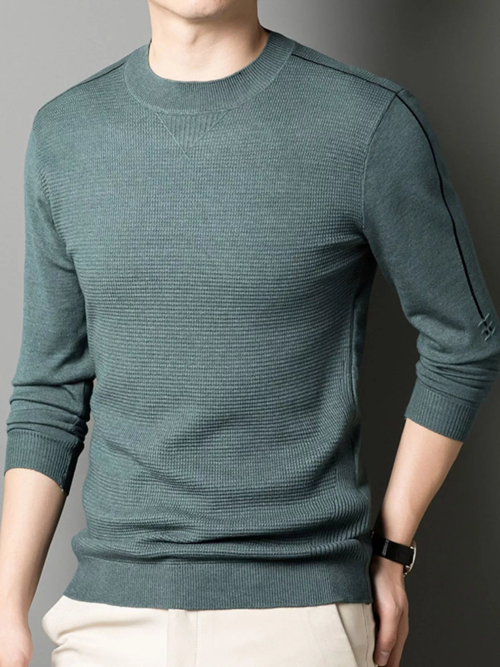 Men's Plus Size Textured Slim Fit Knit Top | Tampa Bay Discounts