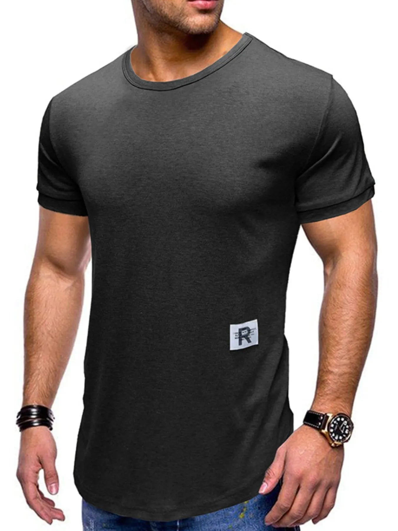 Men's Crew Neck Solid Color Basic T-Shirt | Tampa Bay Discounts