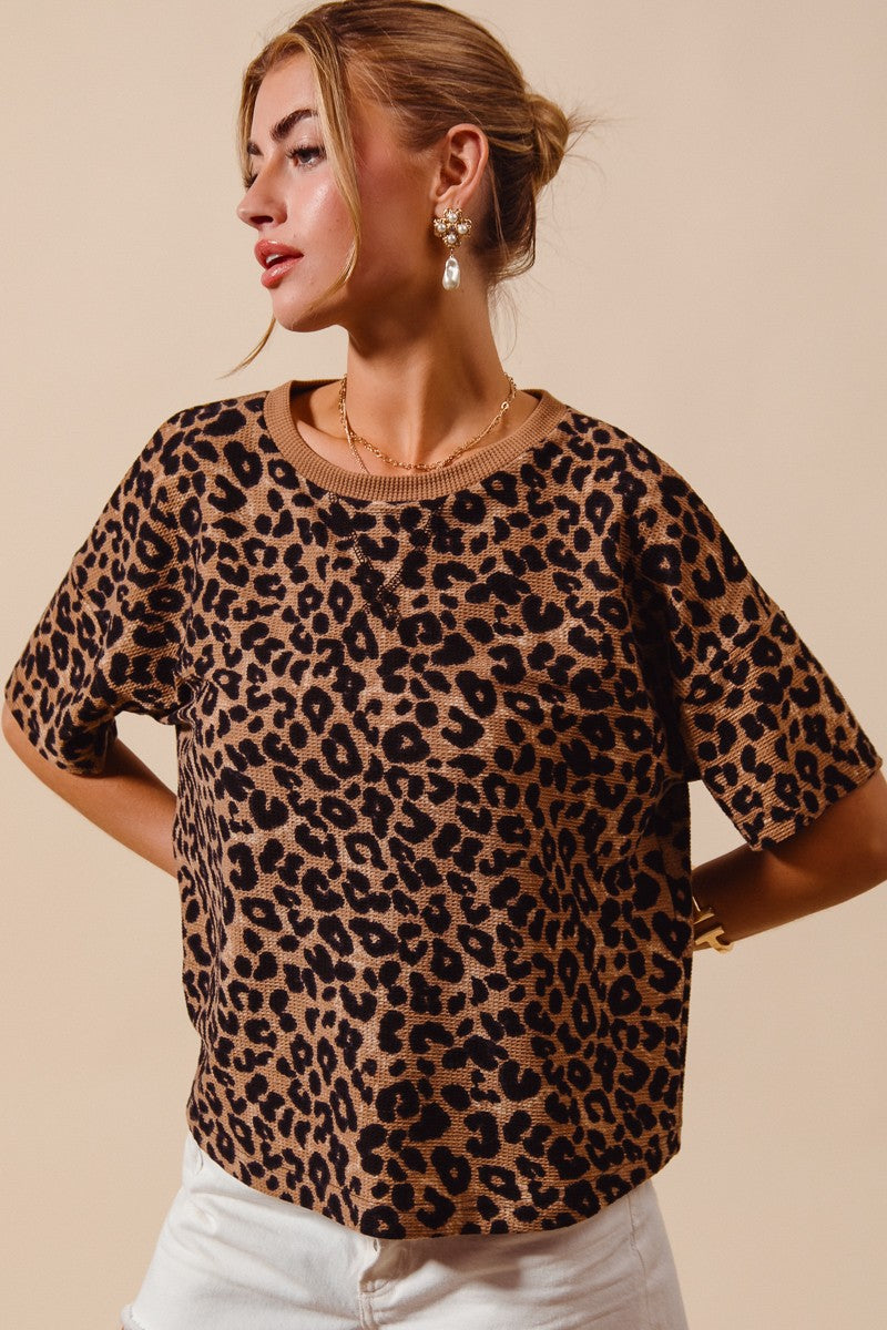 so-me-leopard-thermal-waffle-knit-loose-fit-top image 3