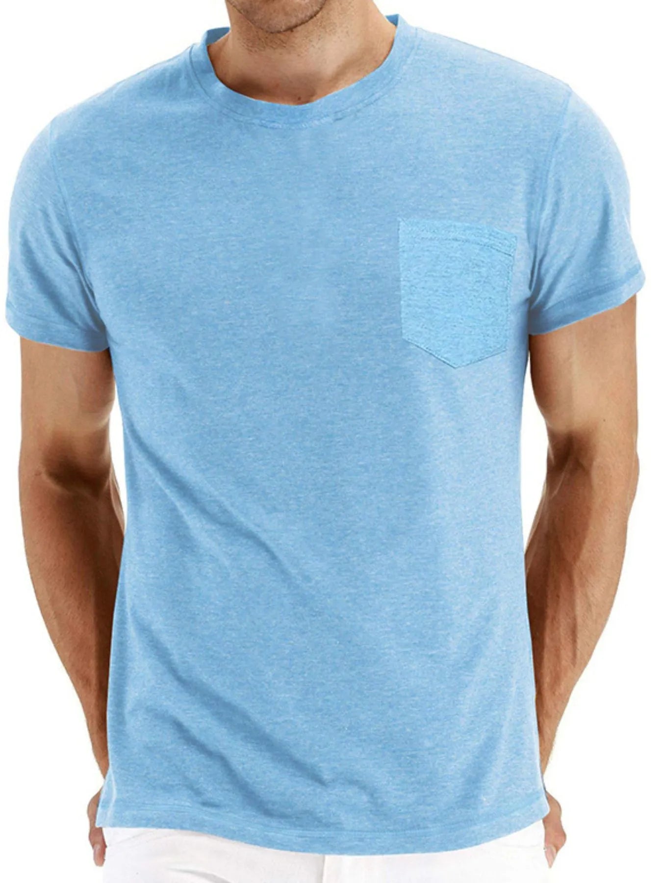 Men's Classic Round Neck Pocket T-Shirt | Tampa Bay Discounts