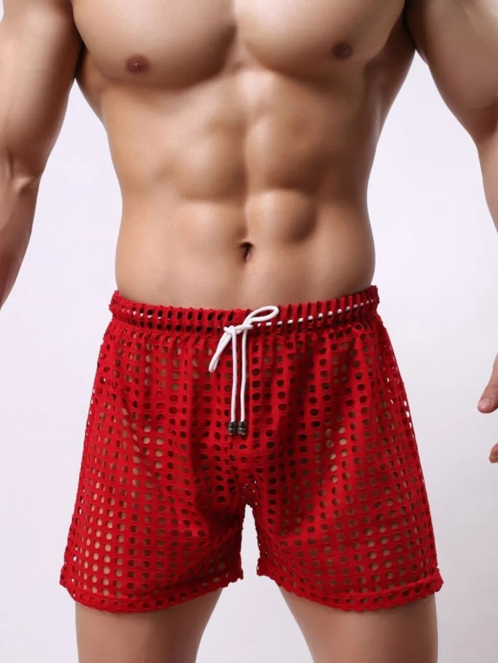 Men's Openwork Drawstring Shorts | Tampa Bay Discounts