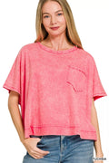 zenana-acid-washed-round-neck-short-sleeve-oversized-t-shirt-1 image 1