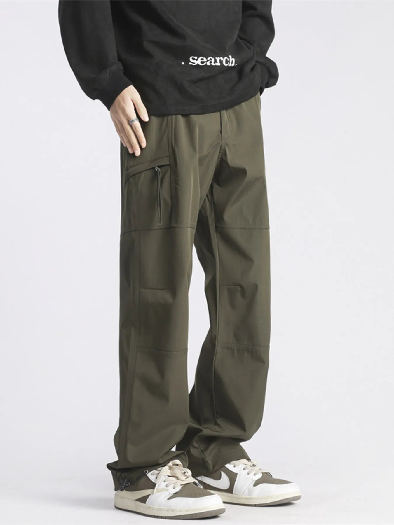 Men's Full Size Relaxed Fit Cargo Pants with Pockets Plus Size | Tampa Bay Discounts