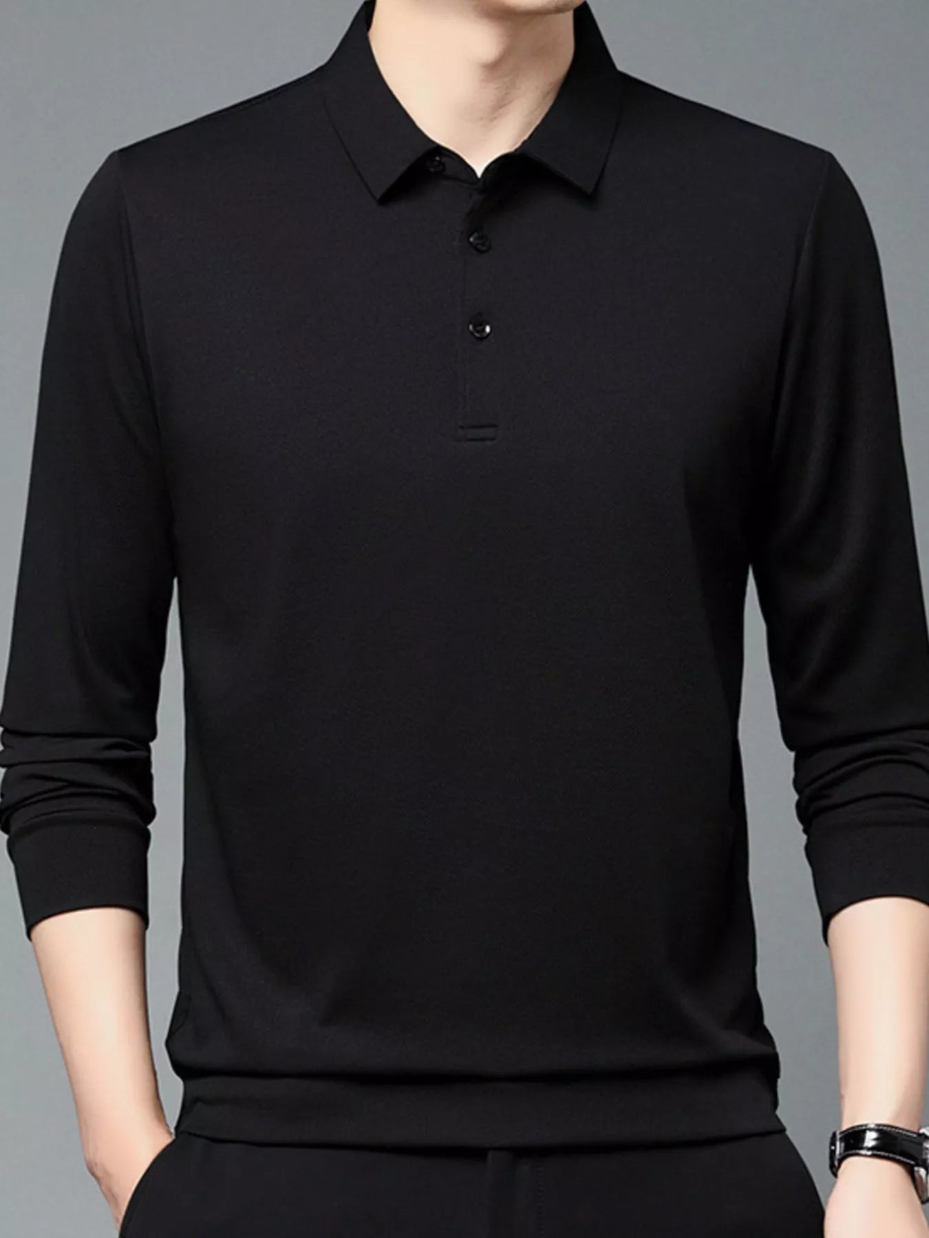 Men's Plus Size Classic Fit Long Sleeve Polo | Tampa Bay Discounts