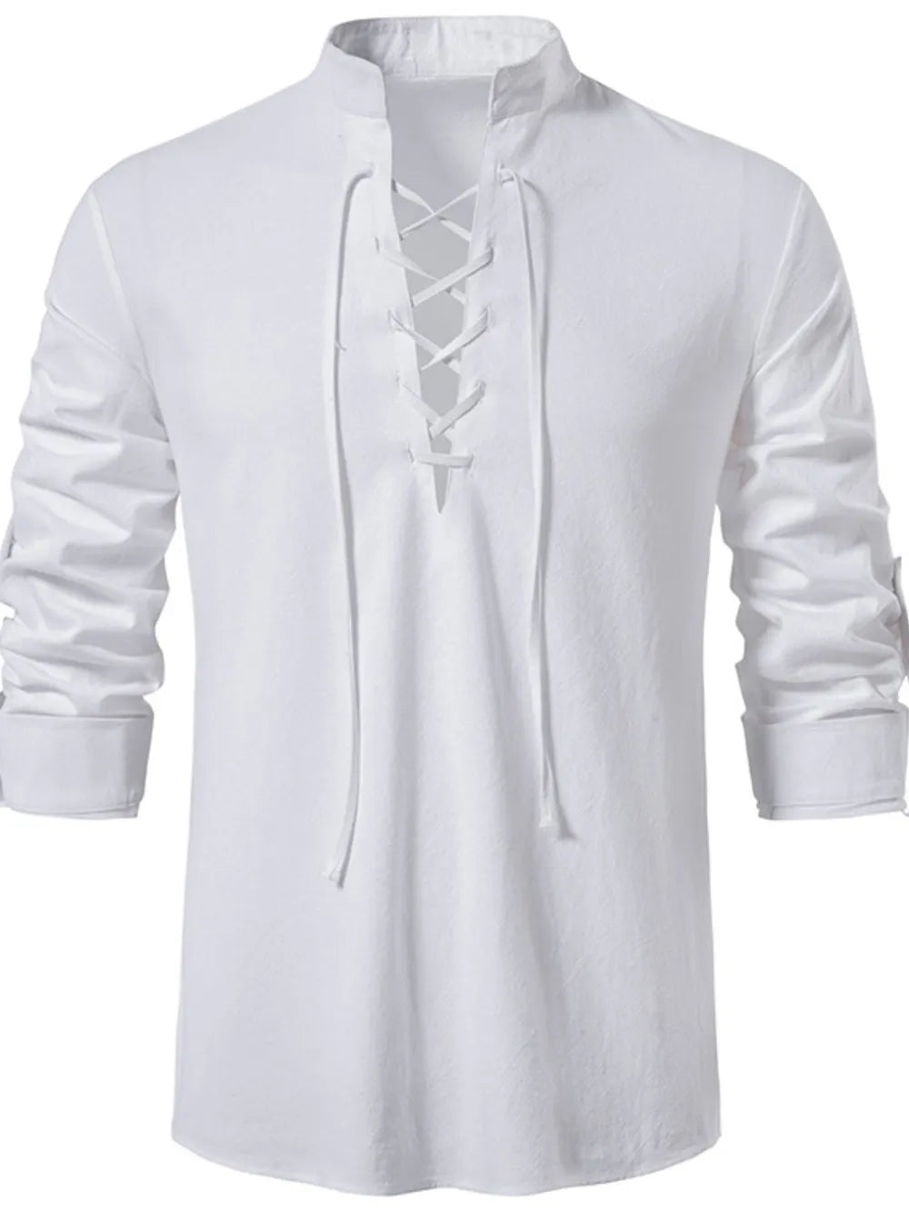 Men's Lace Up Long Sleeve Blouse | Tampa Bay Discounts