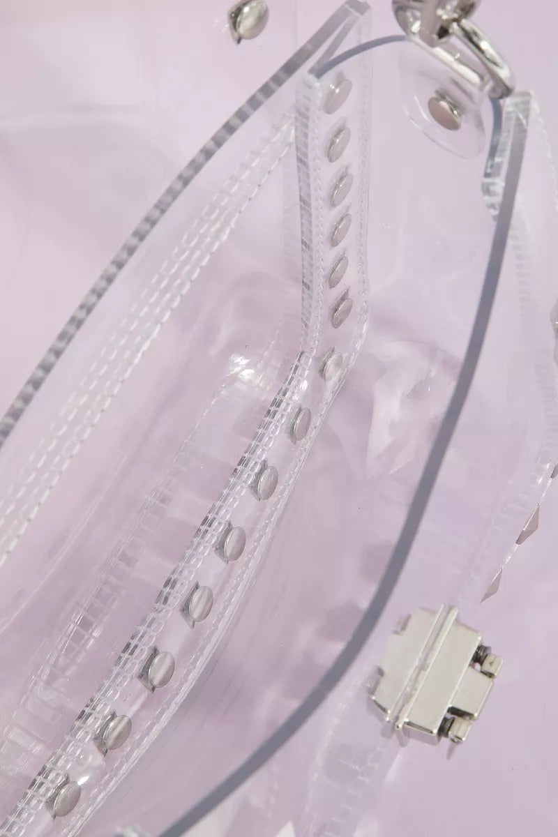 fame-clear-studded-crossbody-stadium-bag-with-chain-strap 3