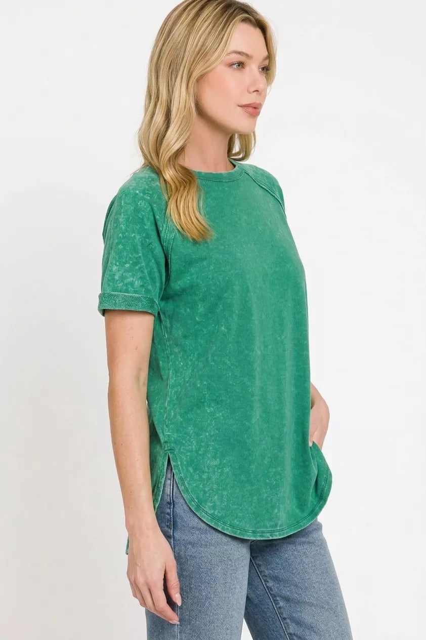 zenana-french-terry-washed-curved-hem-top-5 image 2