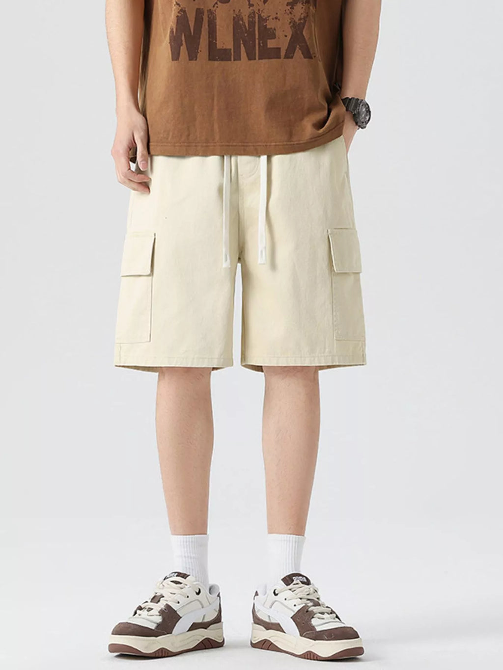 Men's Full Size Drawstring Loose Fit Shorts Plus Size | Tampa Bay Discounts
