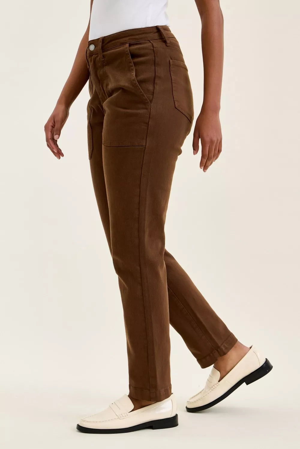 judy-blue-high-waist-aurora-weekender-jeans-with-knee-darts-c-mahogany Image 3