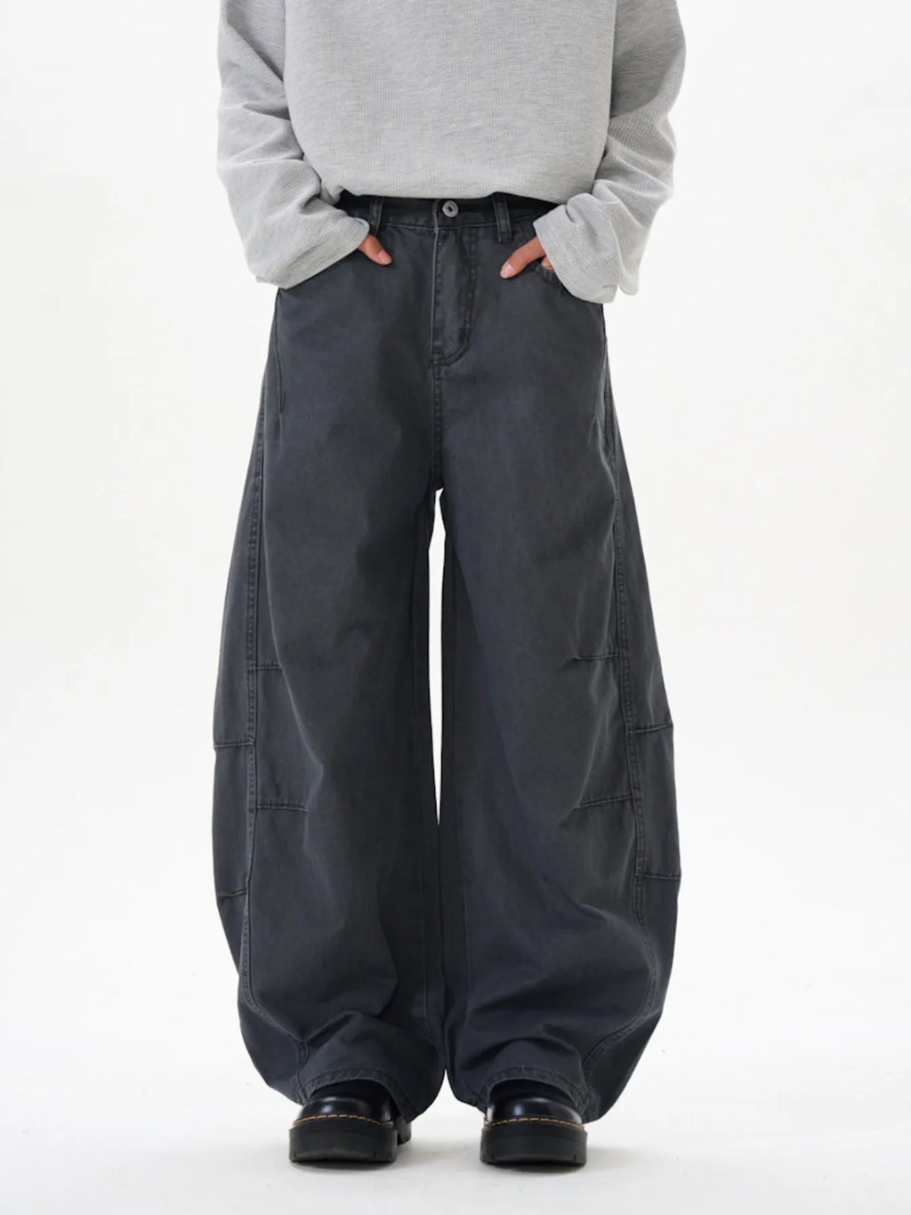 Men's Washed Wide Leg Curved Cargo Jeans | Tampa Bay Discounts