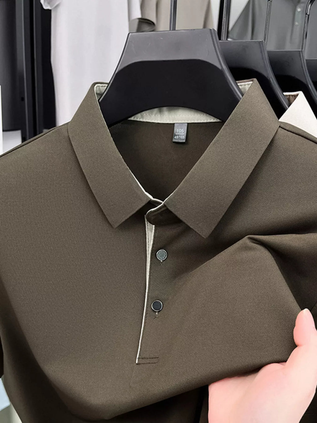 Men's Plus Size Button Detail Short Sleeve Polo | Tampa Bay Discounts