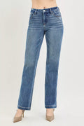 risen-tummy-control-4way-stretch-mid-rise-straight-crease-line Image 1