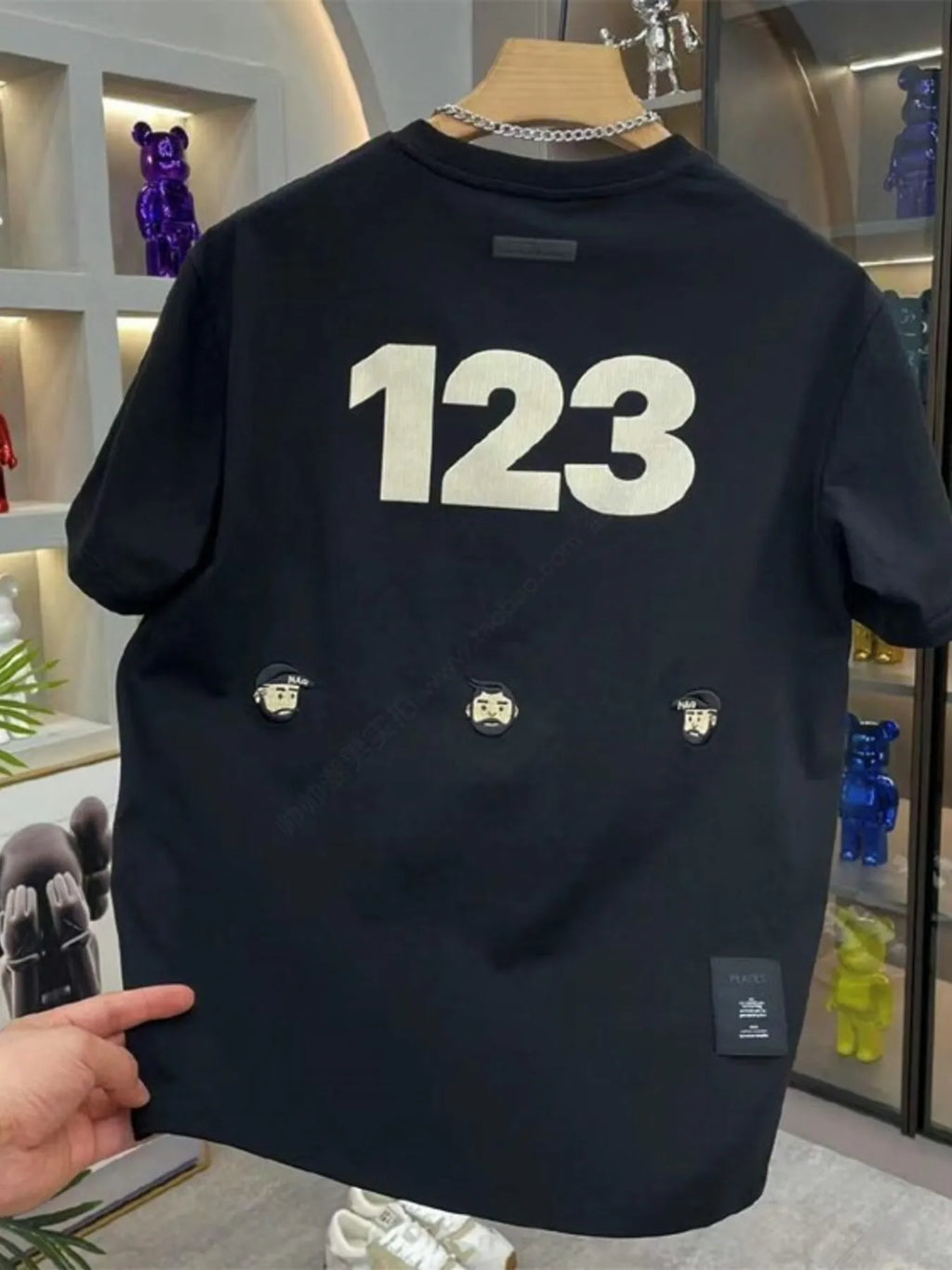 Men's Full Size Number 123 Round Neck T-Shirt Plus Size | Tampa Bay Discounts