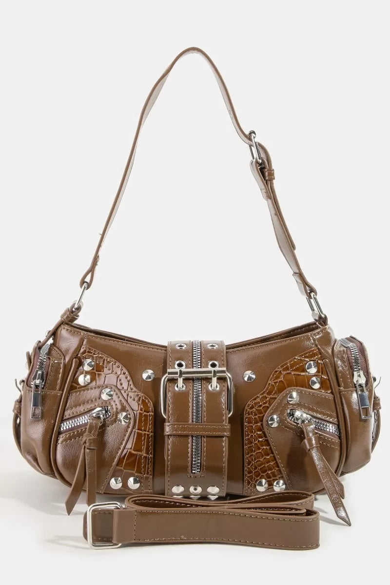 fame-rivet-detail-leather-shoulder-bag 3