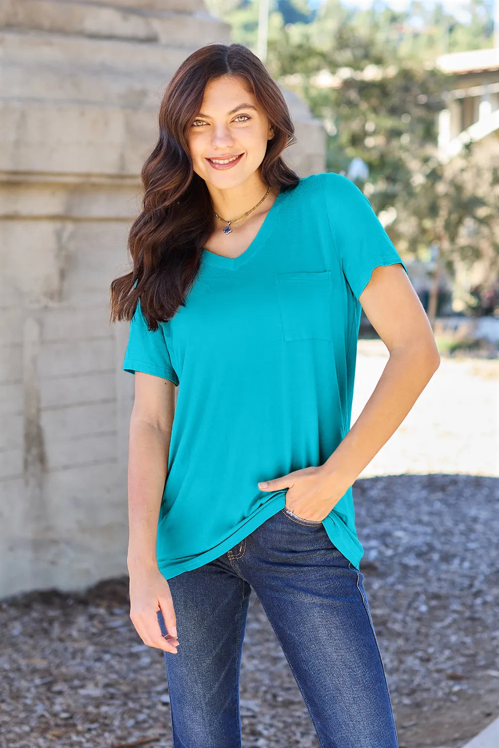 basic-bae-full-size-v-neck-short-sleeve-t-shirt image 4