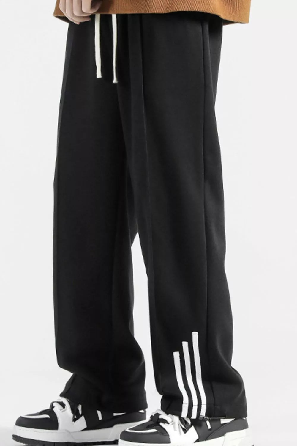 Men's Plus Size Casual Loose Fit Sweatpants with Striped Detail | Tampa Bay Discounts