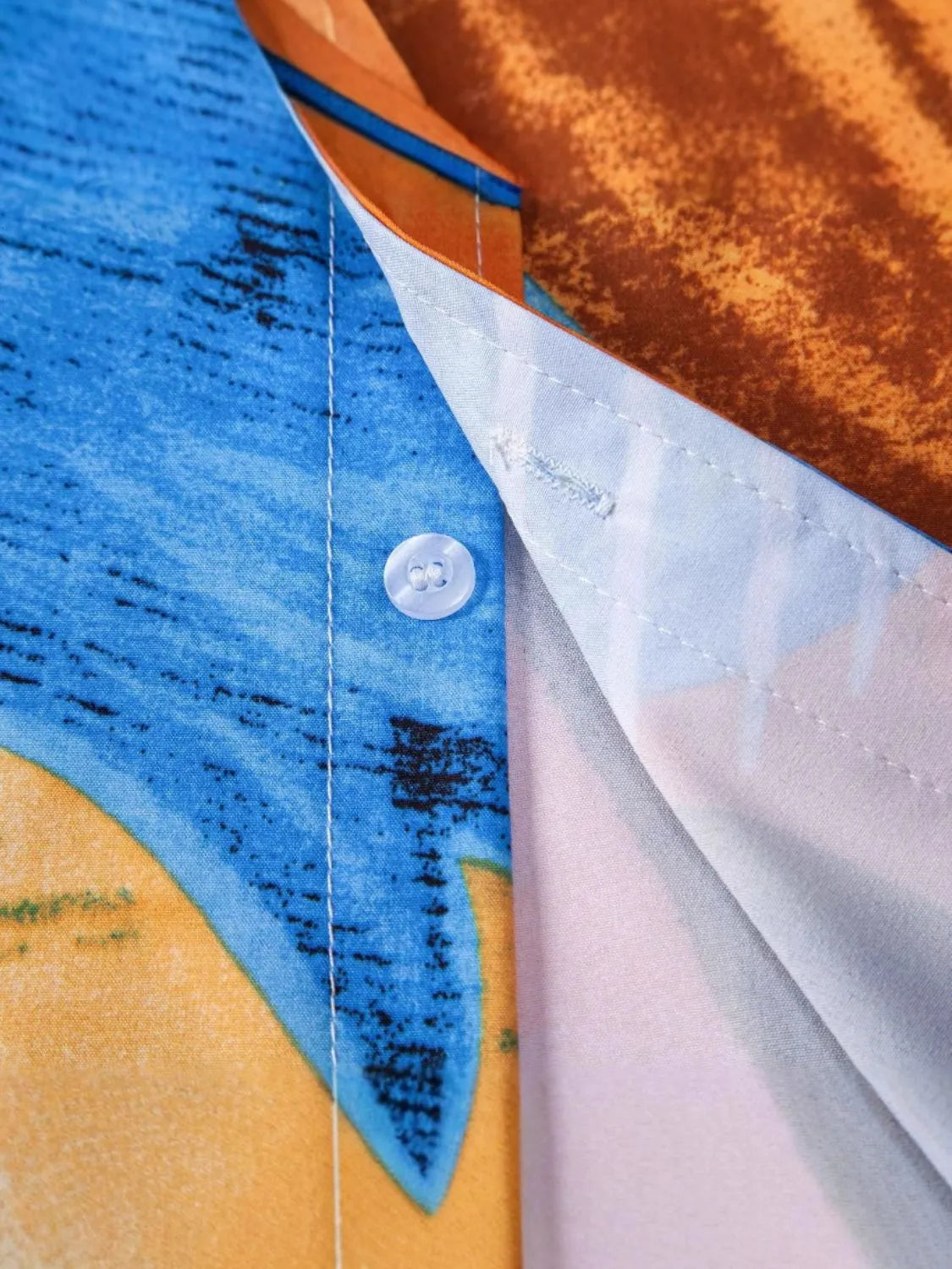 Men's Tropical Print Short Sleeve Button-Up Shirt | Tampa Bay Discounts