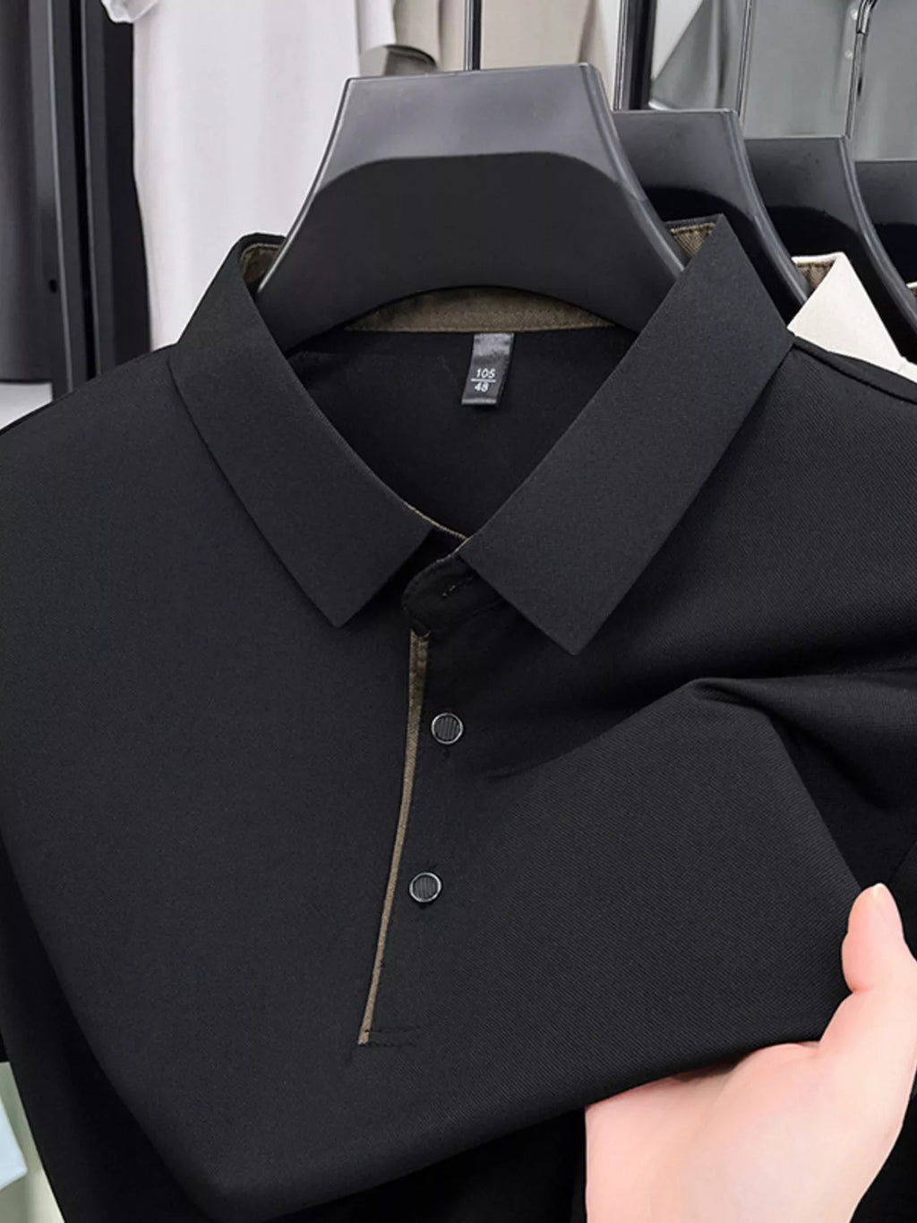 Men's Plus Size Button Detail Short Sleeve Polo | Tampa Bay Discounts