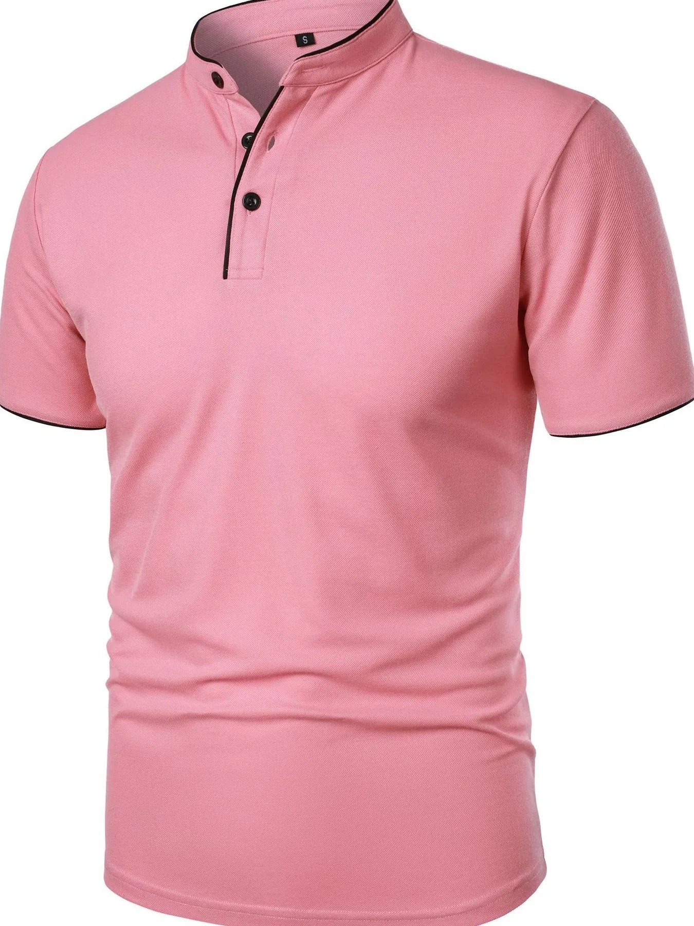 Men's Full Size Short Sleeve Contrast Trim Polo Plus Size | Tampa Bay Discounts
