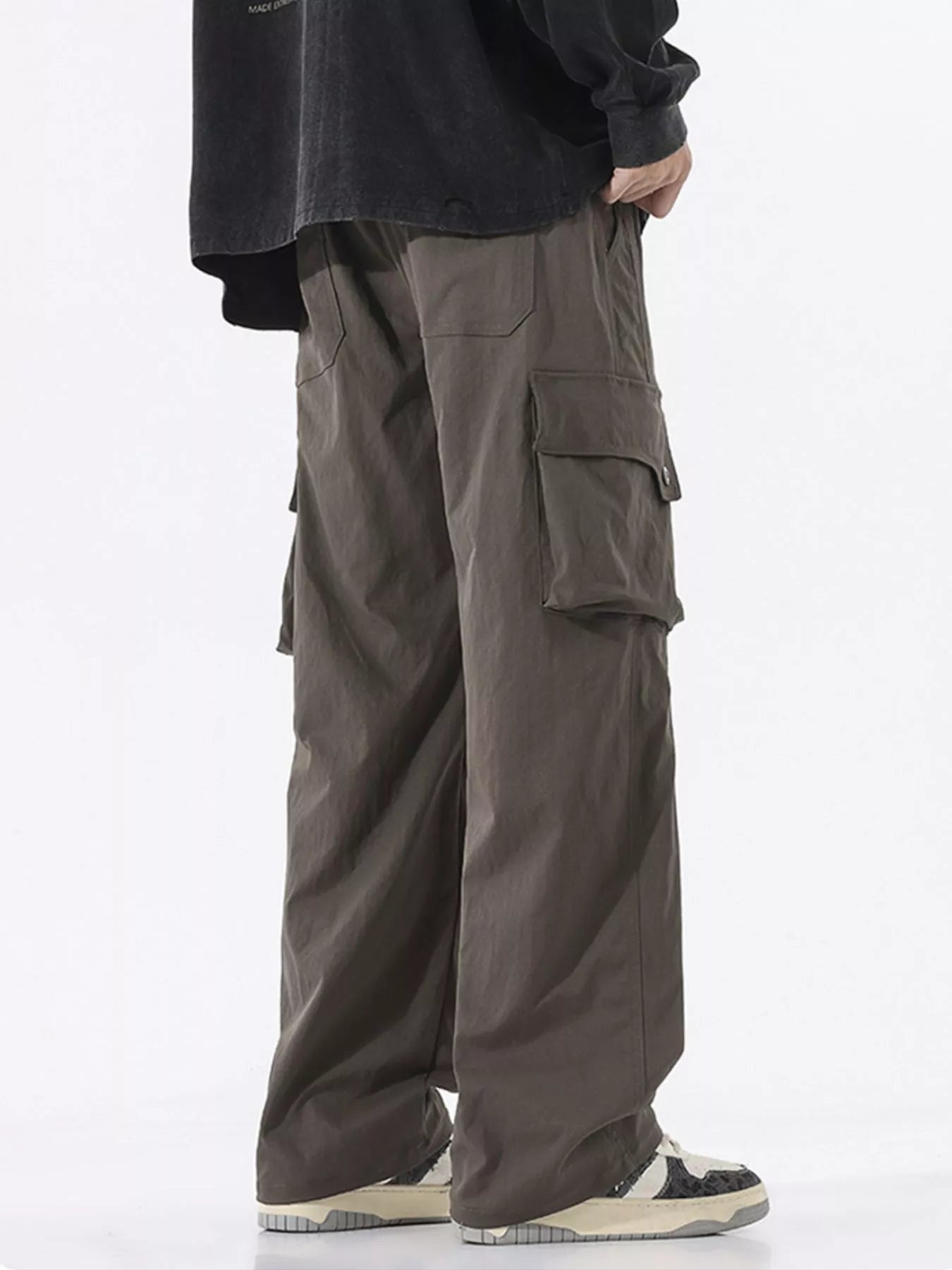 Men's Full Size Loose Fit Multi-Pocket Cargo Pants Plus Size | Tampa Bay Discounts