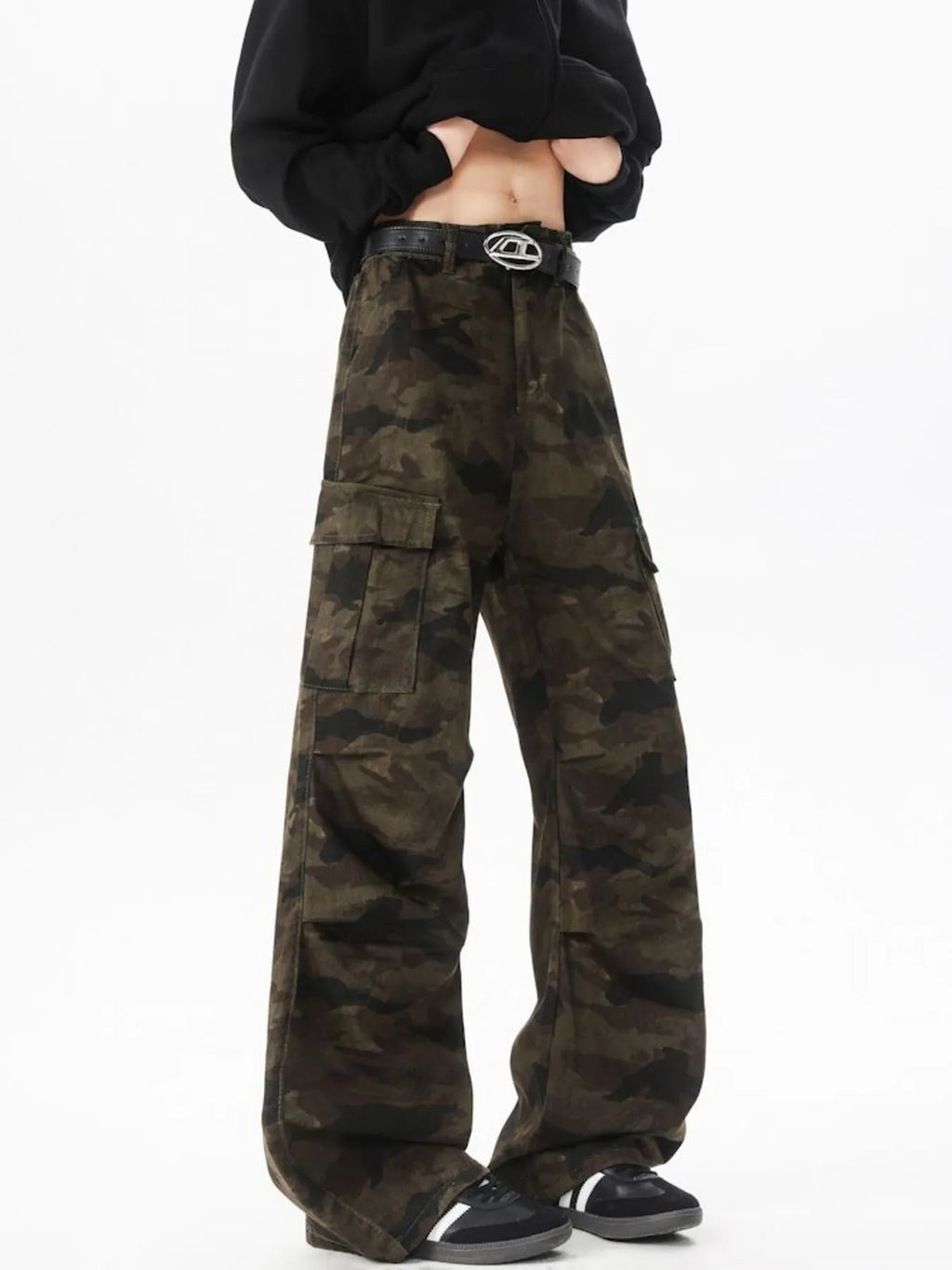 Men's Wide Leg Camouflage Cargo Pants | Tampa Bay Discounts