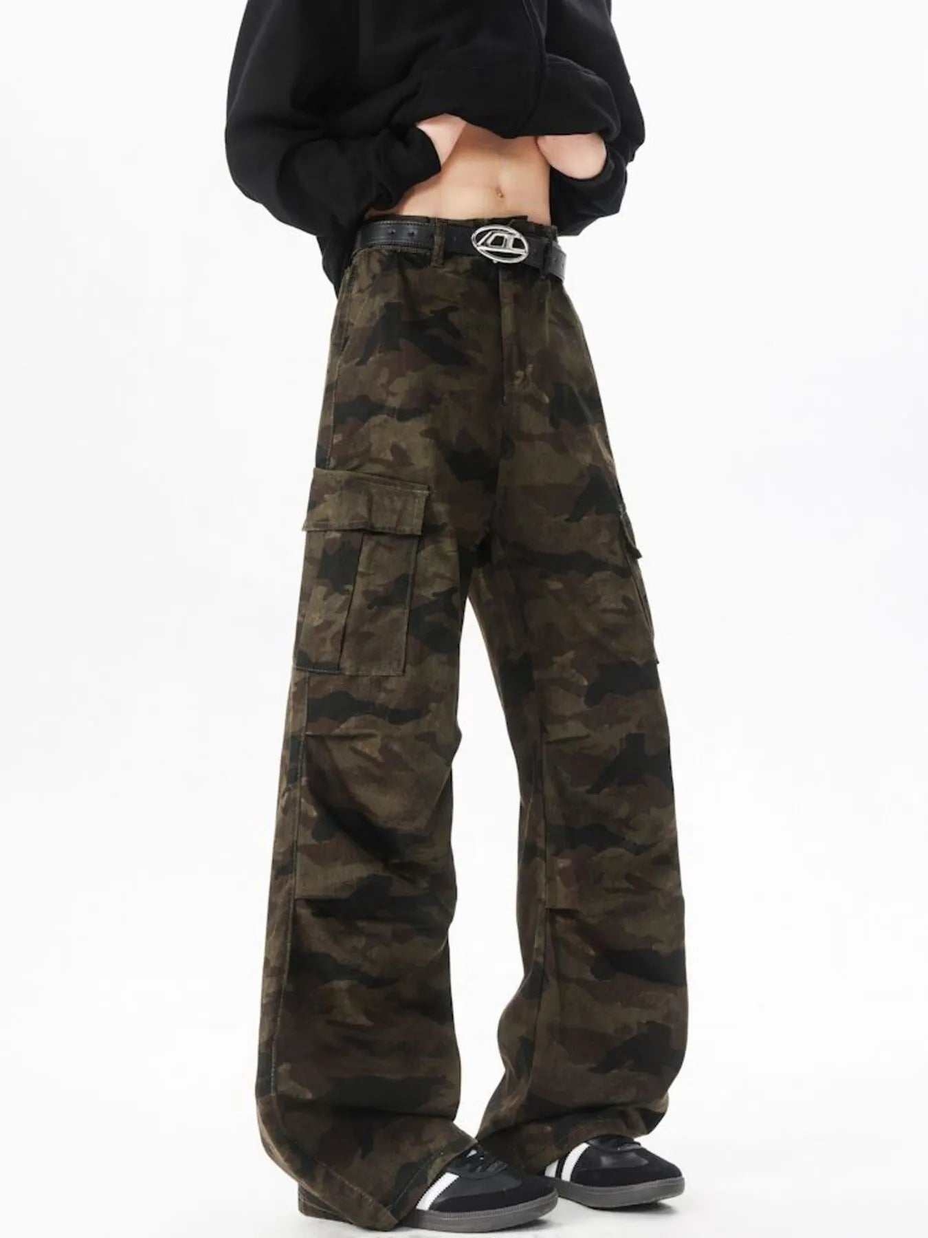 Men's Wide Leg Camouflage Cargo Pants | Tampa Bay Discounts