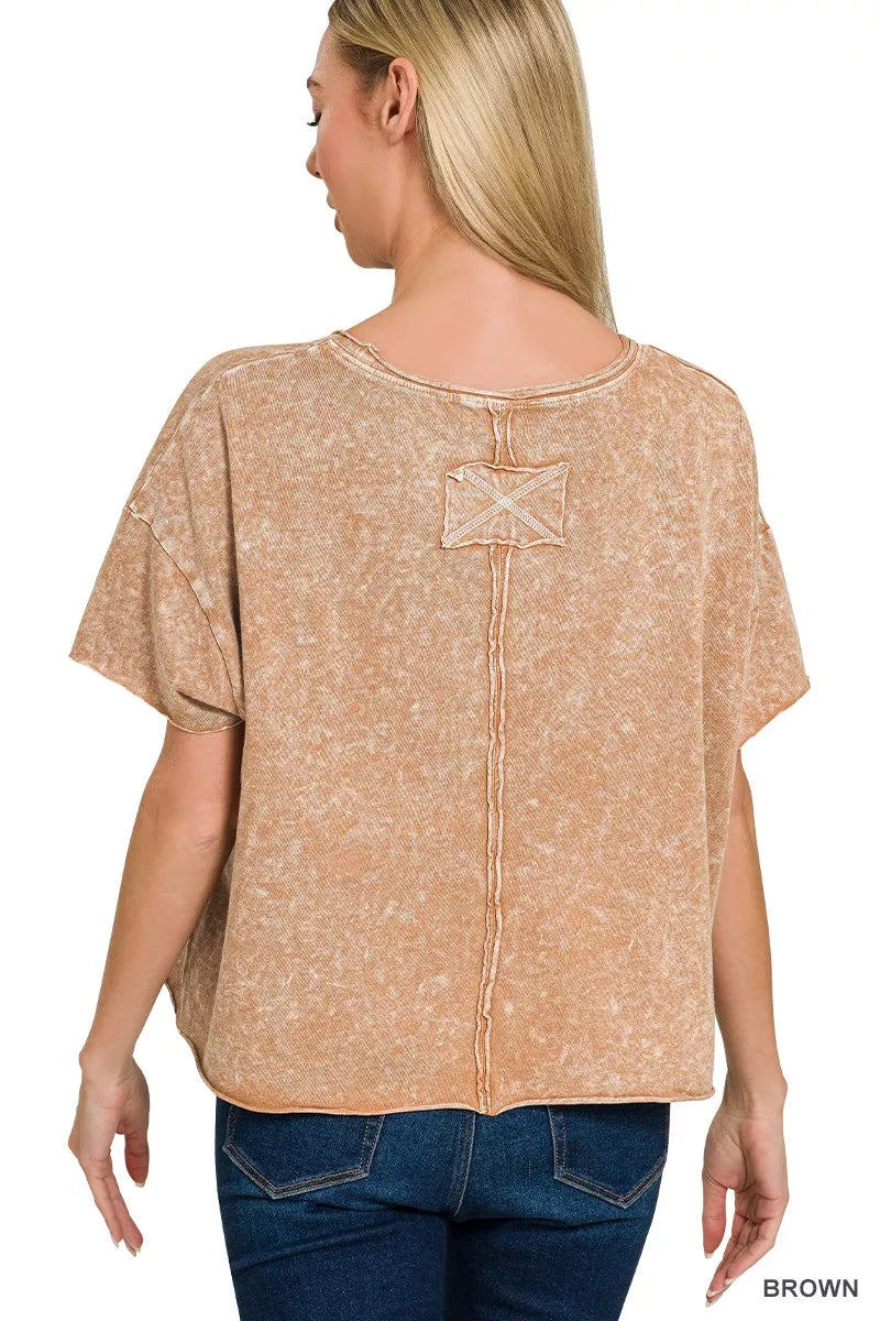 zenana-halo-washed-cotton-short-sleeve-top-2 image 3