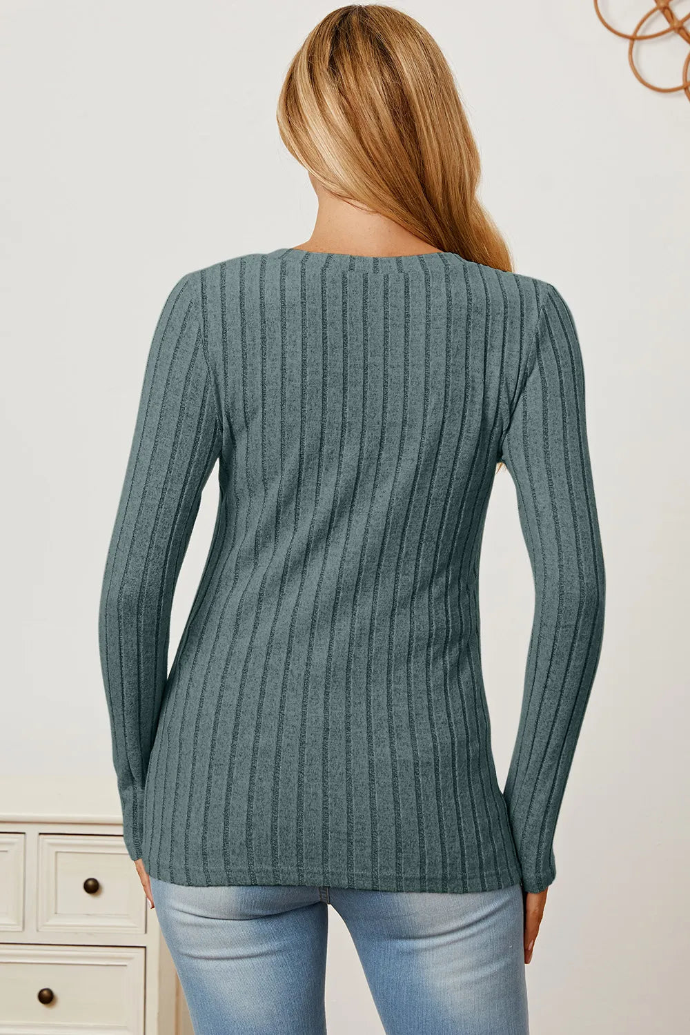 basic-bae-full-size-ribbed-v-neck-long-sleeve-t-shirt image 14