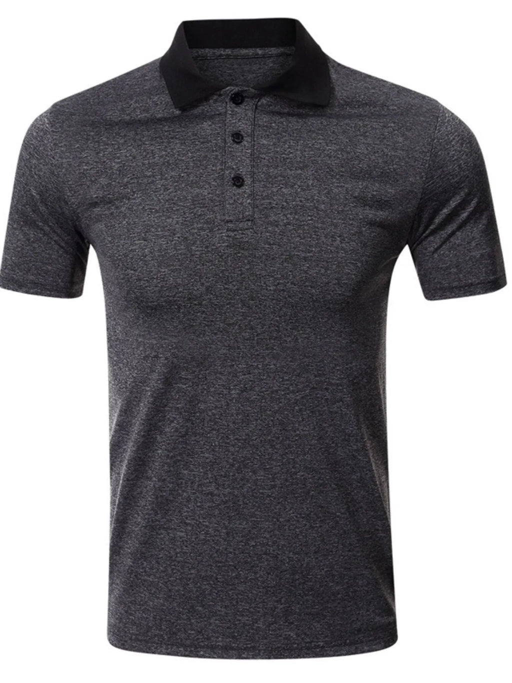 Men's Classic Heathered Polo Shirt with Contrast Collar | Tampa Bay Discounts