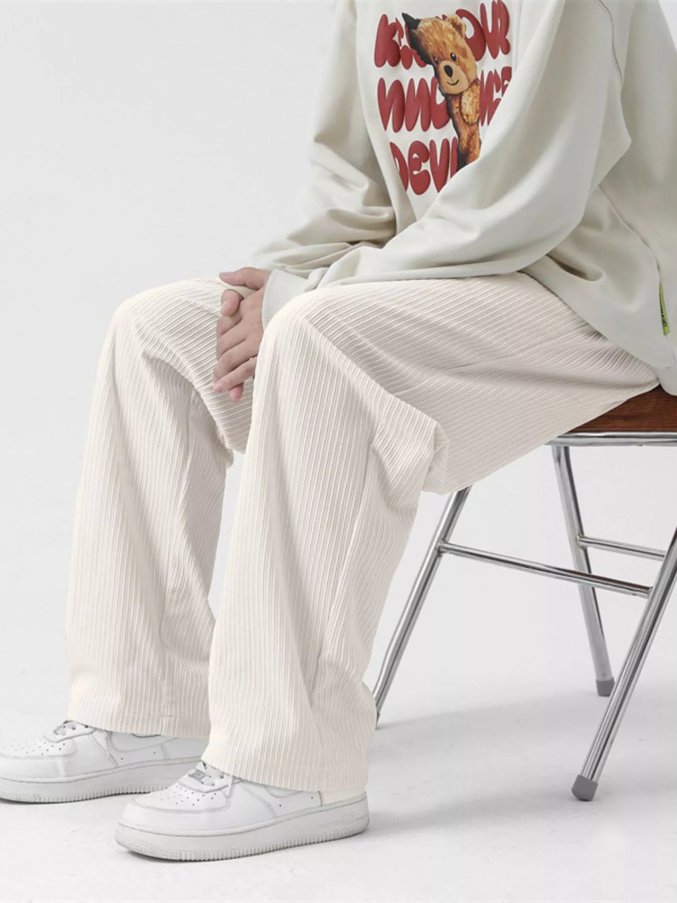 Men's Full Size Drawstring Wide Leg Corduroy Pants Plus Size | Tampa Bay Discounts