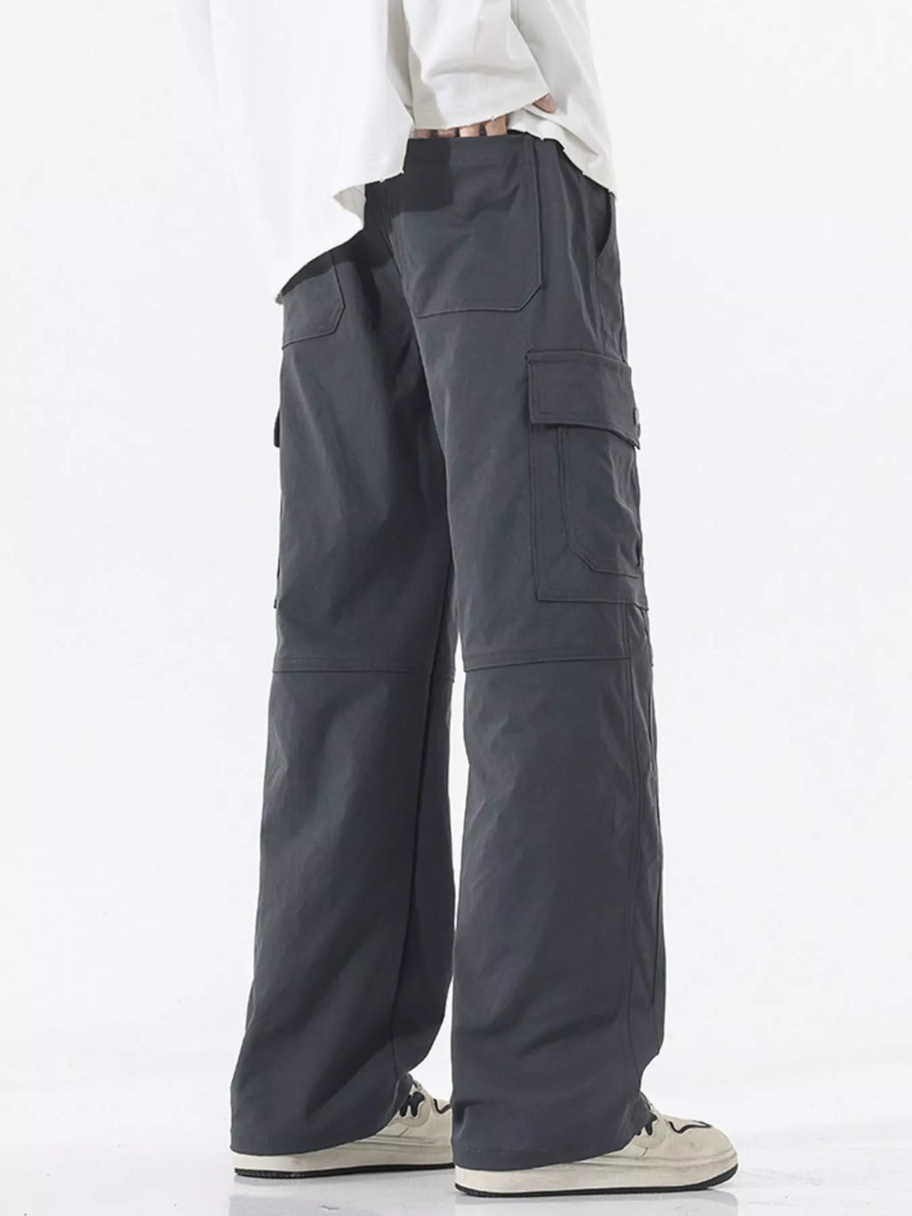 Men's Full Size Multi-Pocket Cargo Utility Pants Plus Size | Tampa Bay Discounts
