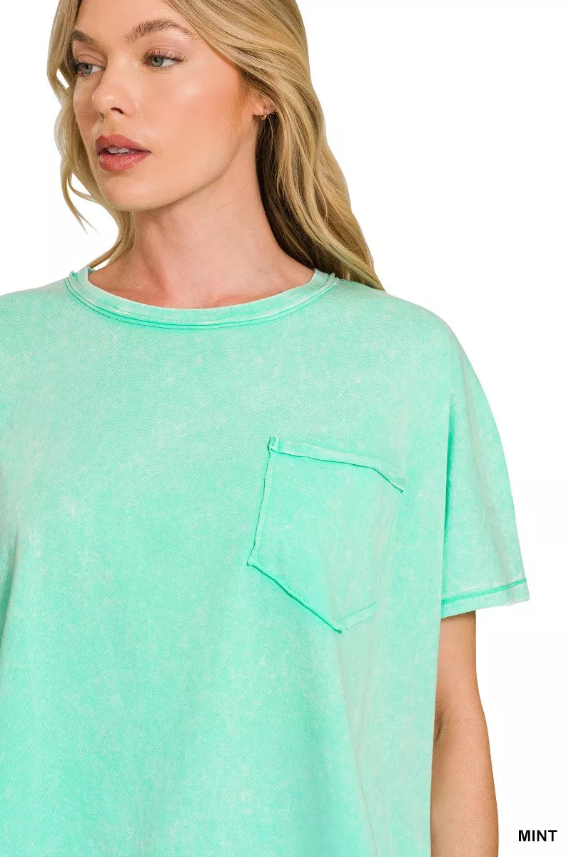 zenana-acid-washed-round-neck-short-sleeve-oversized-t-shirt-3 image 3