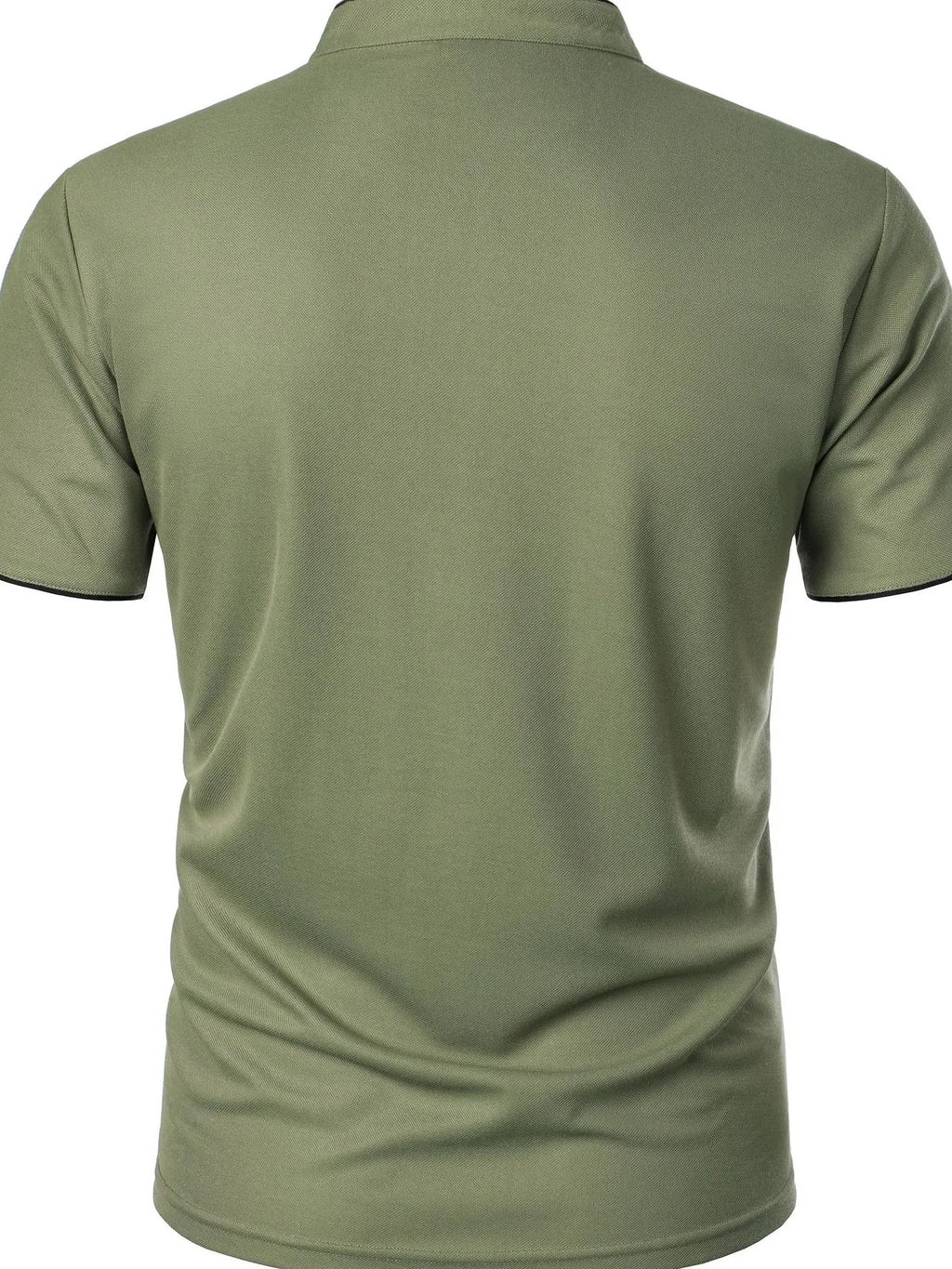 Men's Full Size Short Sleeve Contrast Trim Polo Plus Size | Tampa Bay Discounts
