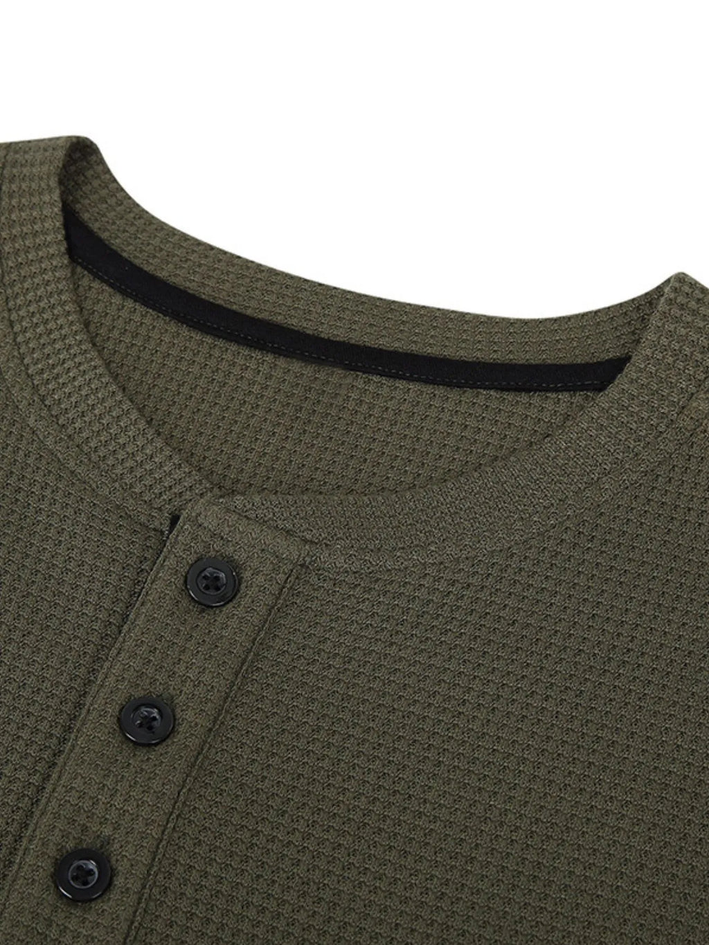 Men's Casual Waffle Knit Henley T-Shirt | Tampa Bay Discounts
