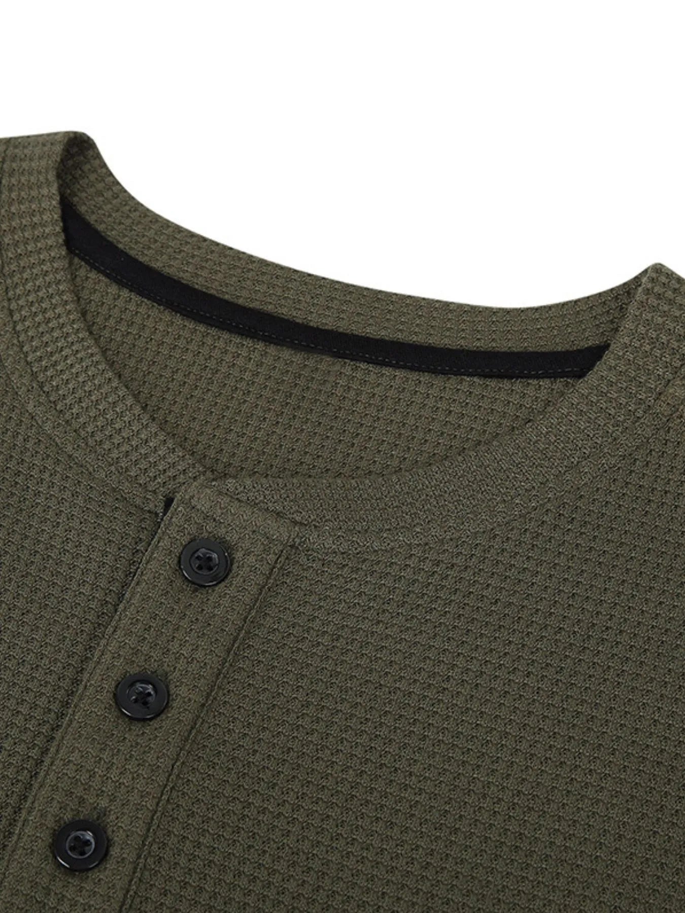 Men's Casual Waffle Knit Henley T-Shirt | Tampa Bay Discounts