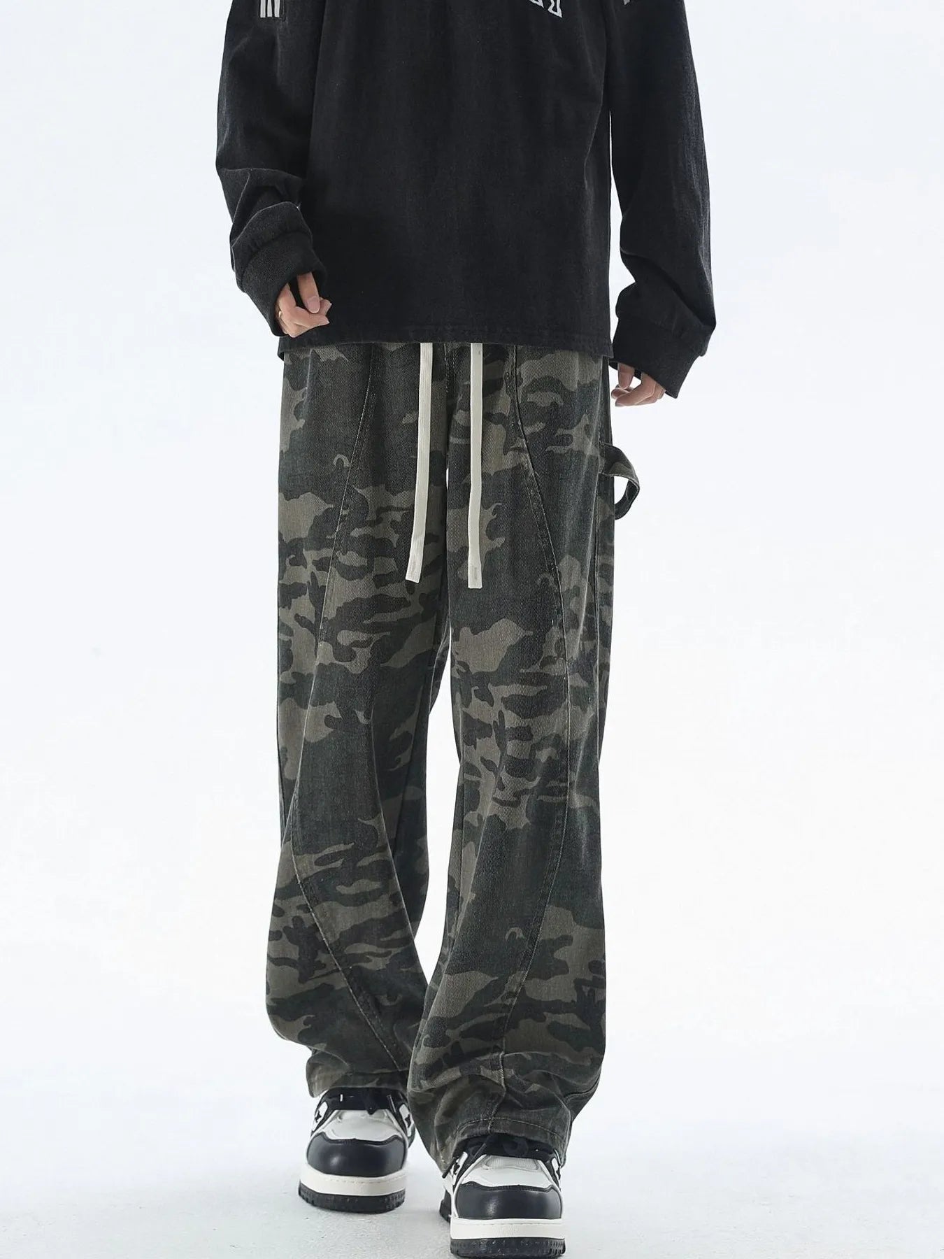 Men's Plus Size Camouflage Cargo Pants with Drawstring | Tampa Bay Discounts