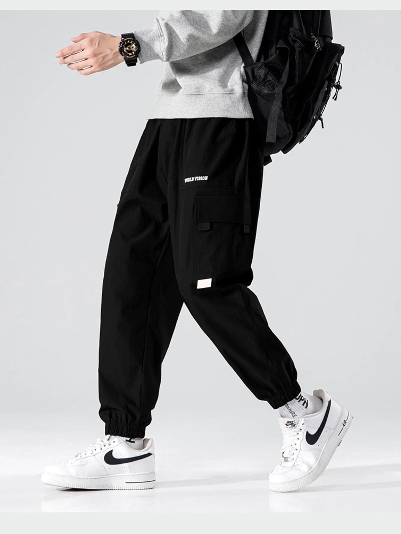 Men's Plus Size Wide Leg Cargo Joggers | Tampa Bay Discounts