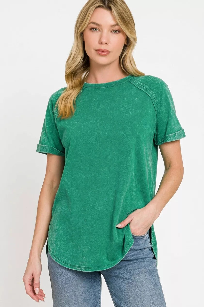zenana-french-terry-washed-curved-hem-top-5 image 3